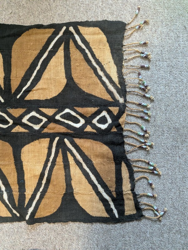 Bògòlan Large Soft Beaded African Brown Woven Mudcloth Textile Mali 130 cms gallery