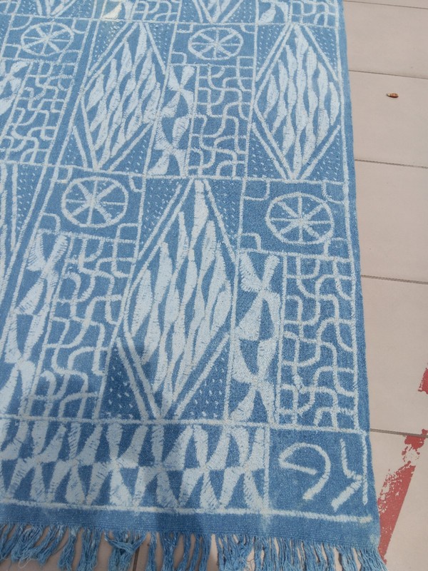 Bamileke Authentic Ndop heavy Textile Tapestry Cloth from Cameroon 114×55" gallery