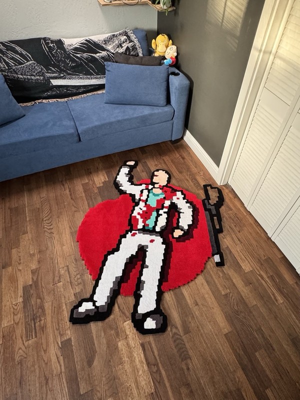 Hotline Miami Rug | MADE TO ORDER | HANDMADE