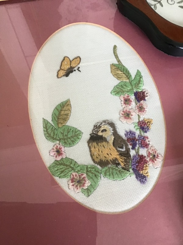 Vintage Mixed framed Embroidered Tapestry Homemade Art Bundle gallery
