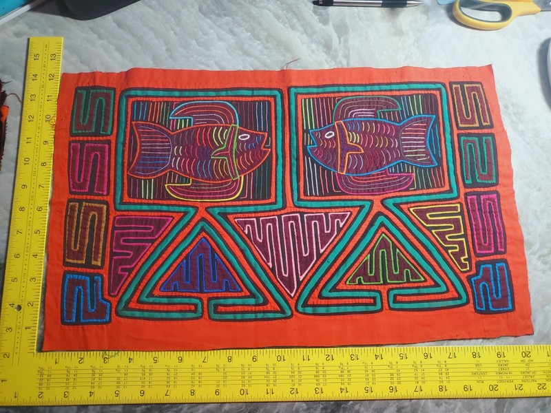 kuna panel mola unframed WALL HANGING imported from Panama original 2195