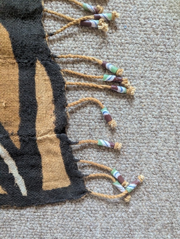 Bògòlan Large Soft Beaded African Brown Woven Mudcloth Textile Mali 130 cms gallery