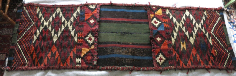 Vtg Zaza Ethnic Tribal Woven Textile Art Saddle Travel Bag Wall Decor Turkiye