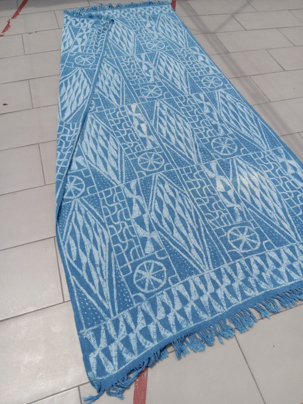 Bamileke Authentic Ndop heavy Textile Tapestry Cloth from Cameroon 114×55" gallery