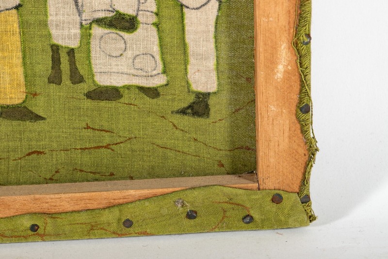 Vintage Batik Fabric Painting Market Scene Africa Wax/Dyed Cloth Art Textile gallery