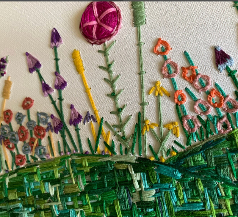 embroidered flower art gallery