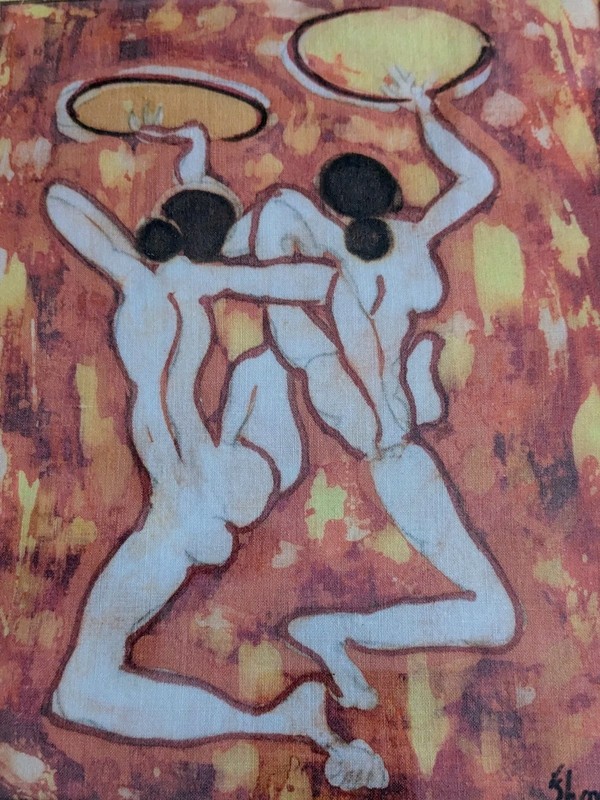 VTG Framed Sri Lanka BATIK ART By "Sharmilla Original Batiks"COLLECTIBLE Signed gallery