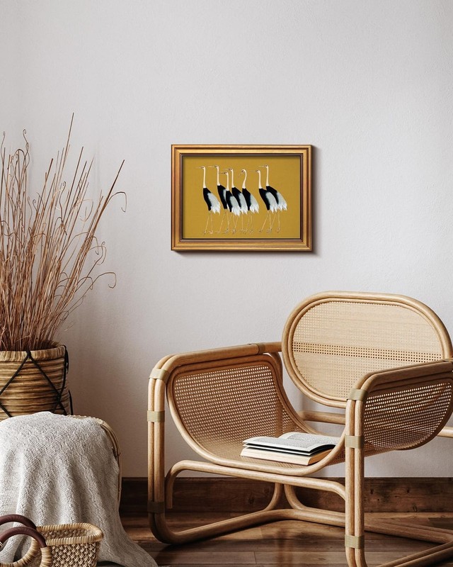 HUARCEY Gold Framed Vintage Wall Art for Living Room, Animals Painting Prints... gallery