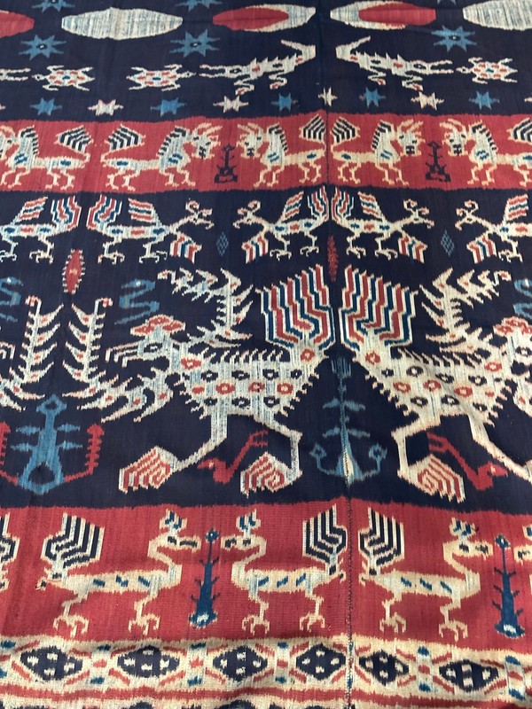 Authentic handwoven vegetable dyes Ikat from Sumba, Indonesia, Large 328x 55 cm gallery