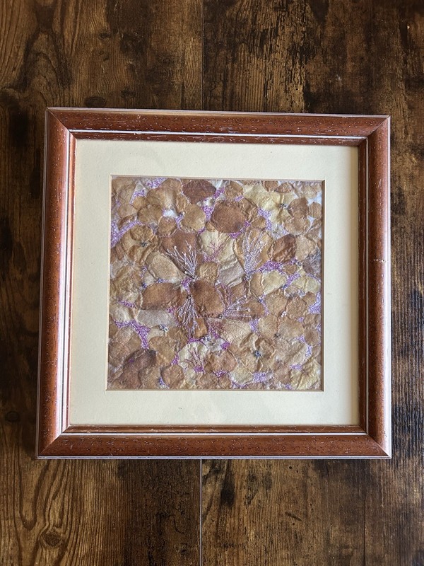 Ann Dainton Petals Textile Artwork Original Framed Beadwork British Fibre Art