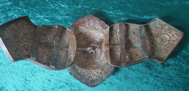 SERBIA ANTIQUE FOLK COSTUME ORNAMENT BELT BUCKLE 1906MARKED KOSOVO METOHIA PAFTA gallery