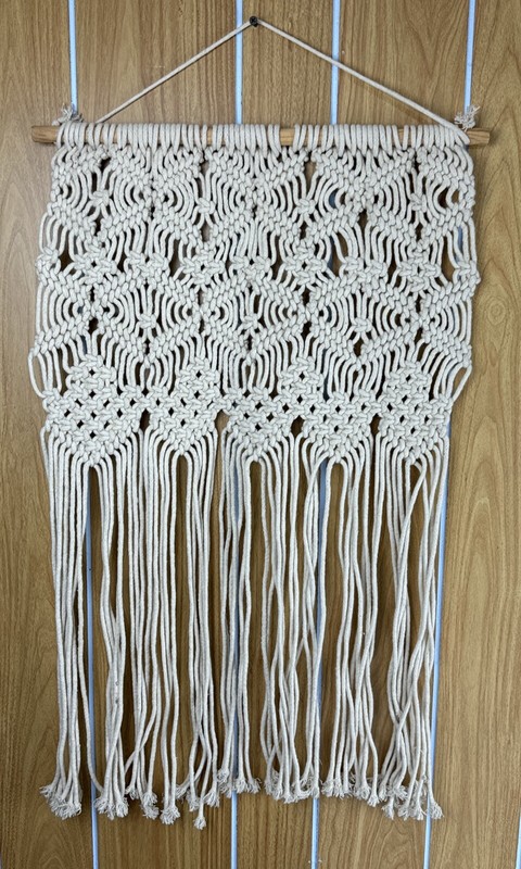 Whistler Macrame Wall hanging Wood weaving Tapestry textile Fiber Art Home Decor