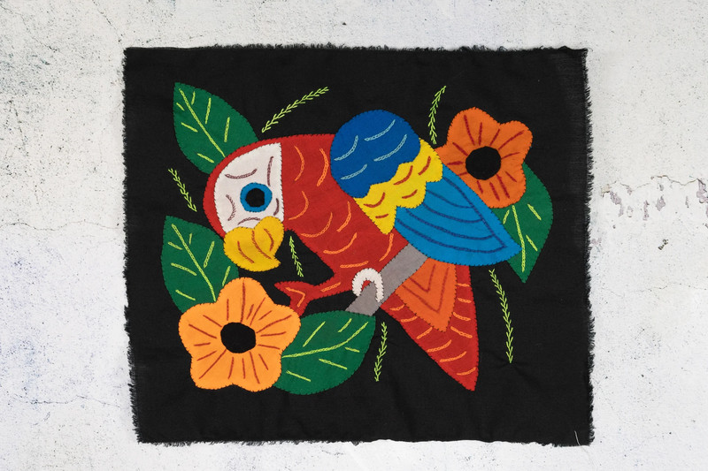 Red Yellow And Blue Parrot with Flower Molita gallery