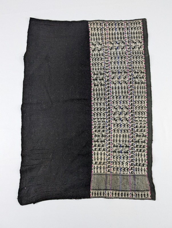Antique Traditional Handwoven Indonesian Batak Ulos Textile Panel 106x75cm