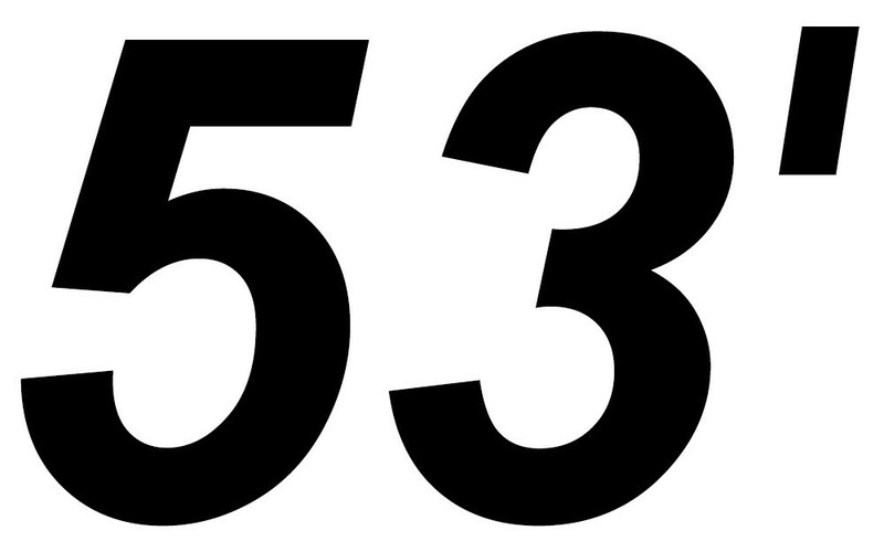 vinyl decals, 53 ft sticker, trailer 53 ft vinyl decal 6″x10″