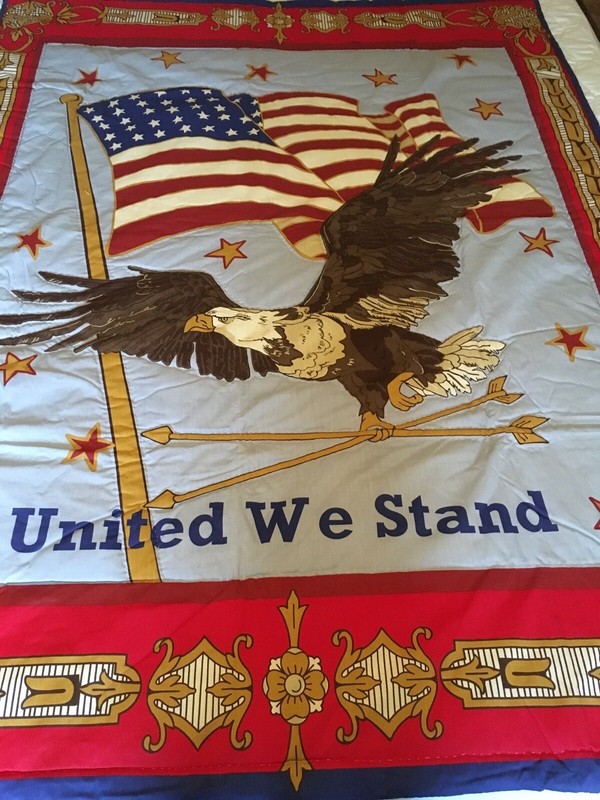 Nancy Lambert UNITED WE STAND Quilt Limited Edition Patriotic Eagle Armed Forces