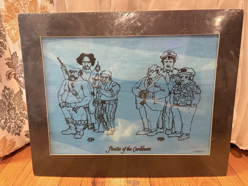 Vintage Jim Tillet Silk Screen Pirates of the Caribbean 20 In X 16 Sealed RARE