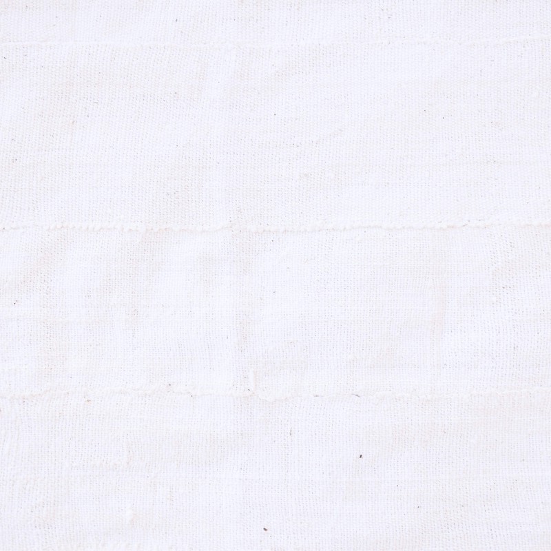White Mudcloth Textile Mali 60x42 Inch
