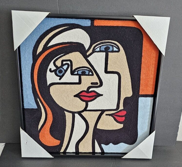 BP Home Picasso Face Cubism 17x17 Woven Embroidered Textile Wall Art gallery