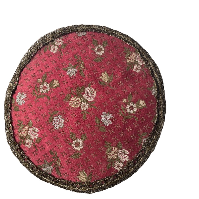 Vintage Germany Tapestry Upholstery Table Doily Grandma's Set Of 2 - 1960s gallery