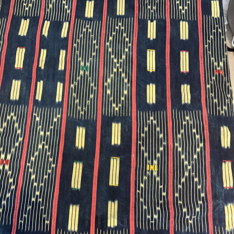Vintage African Handwoven Ewe Kente Cloth – Textile 57x 43