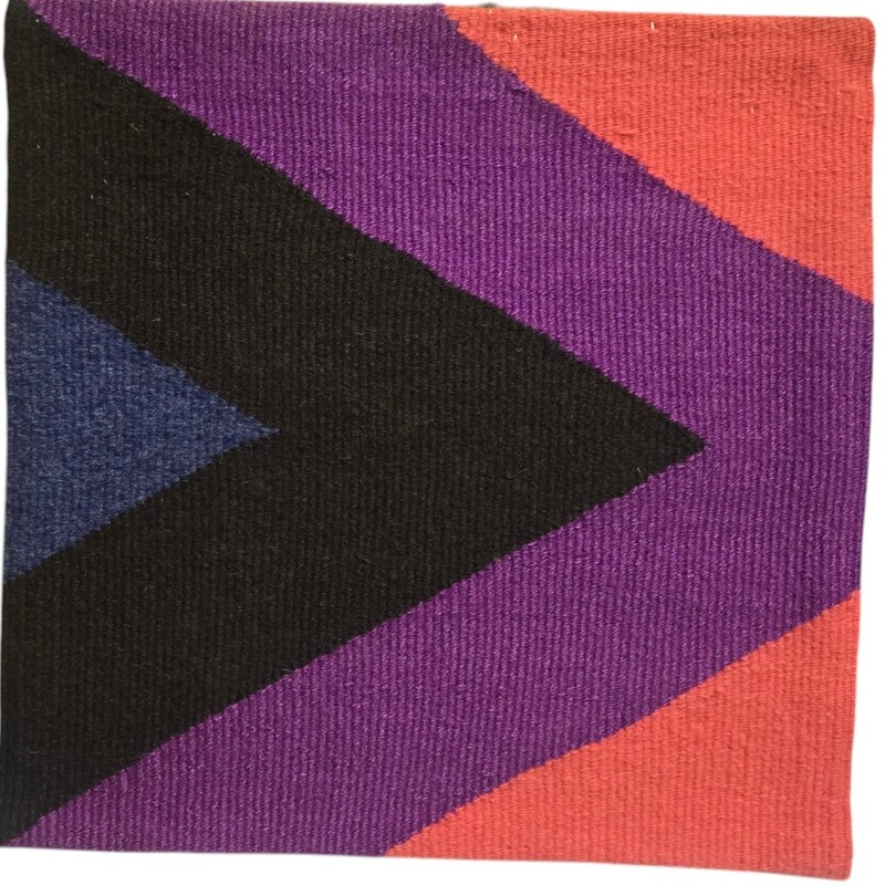 Purple Pink Black Chevron Weaving Textile Wall Hanging Decor Handwoven Geometric gallery