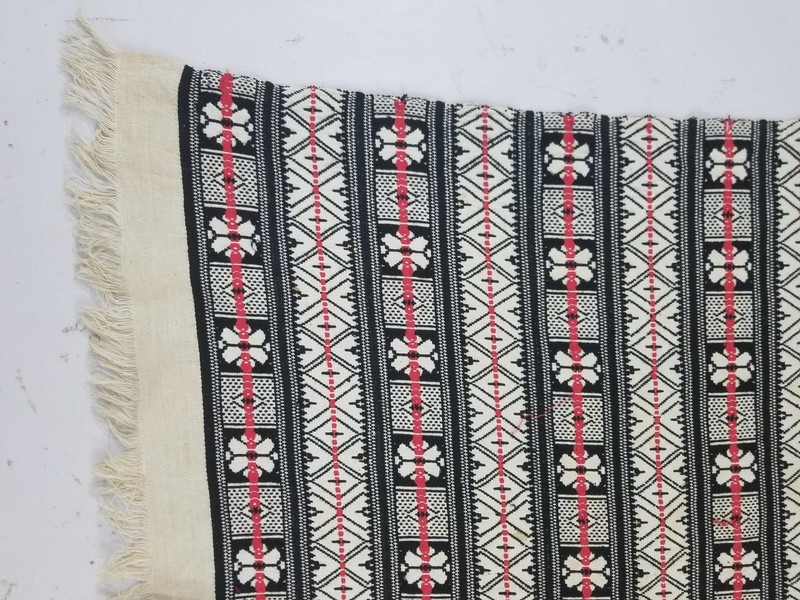 Vintage Traditional Moroccan Handwoven Tribal Textile Panel 51x37in gallery
