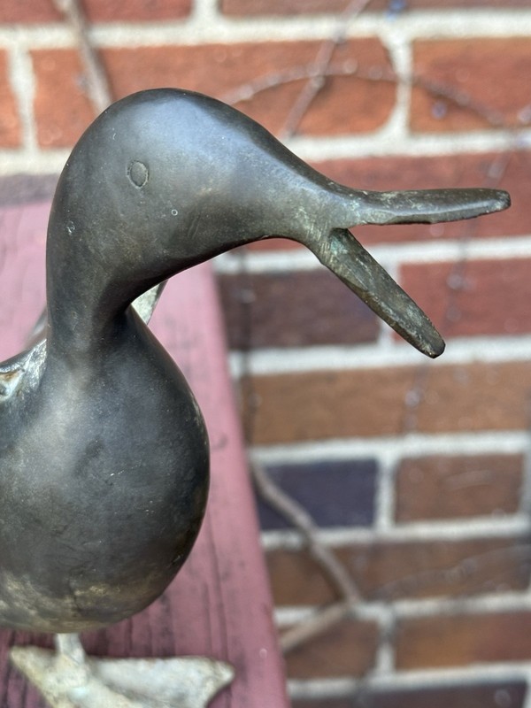 VERY RARE VINTAGE 1970's DON FREEDMAN SIGNED BRONZE BRASS DUCK SCULPTURE MCM gallery