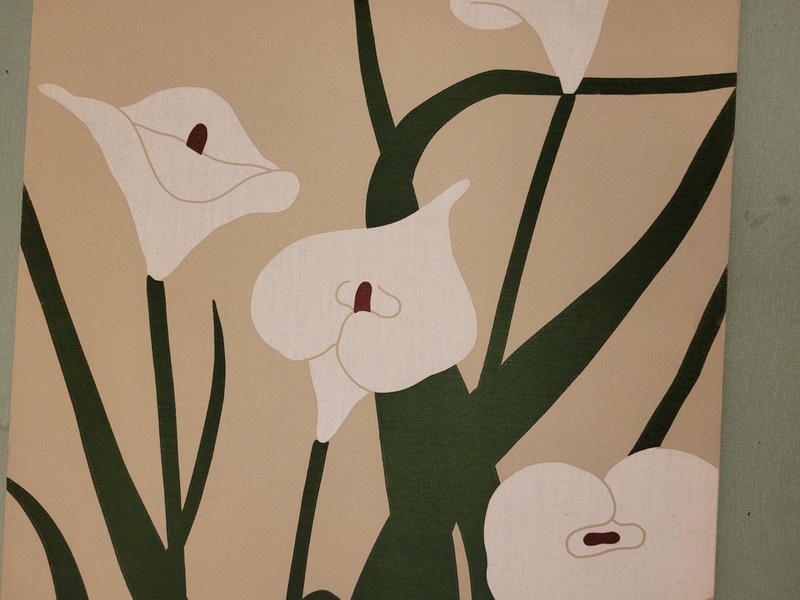 Vintage Marushka Wall Art Fabric Screen Print Calla Lillies 24 x 36 gallery