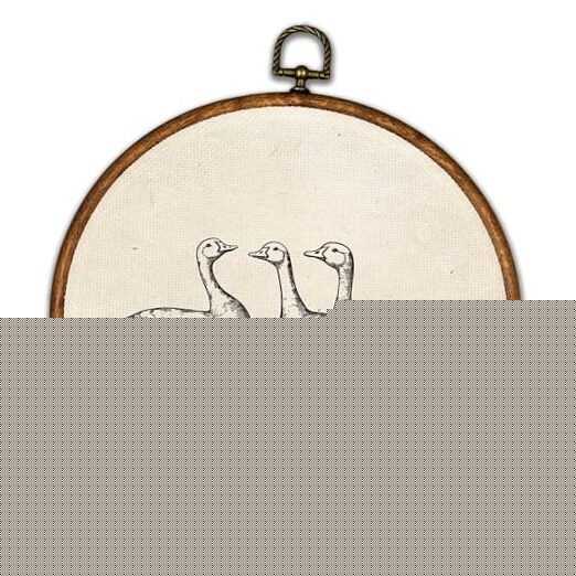 Retro Duck Round Wall Art Decor – Vintage Antique Duck Wall Art Canvas duck-3