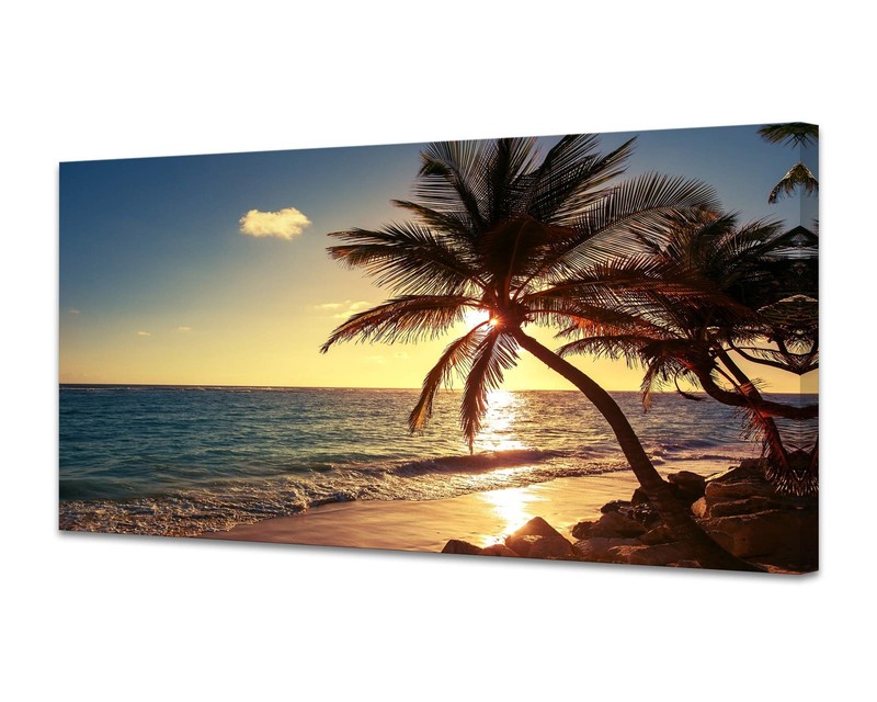 Muolunna S04950 Wall Art Decor Large Canvas Print Picture Sunset Ocean Beach …