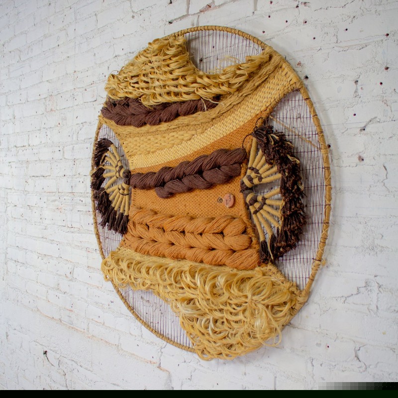 1978 Modern Fiber Art Wall Hanging #352 by Don Freedman Tree Time Inc. Interlude