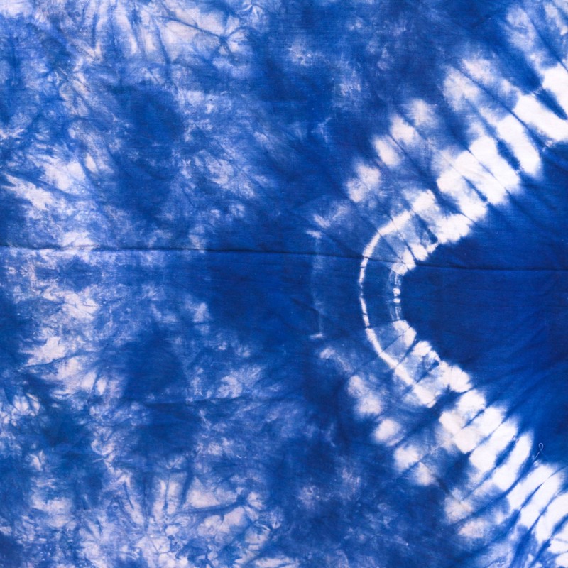 Blue Yoruba Tie-Dyed Textile Nigeria 85.5x79 inch gallery
