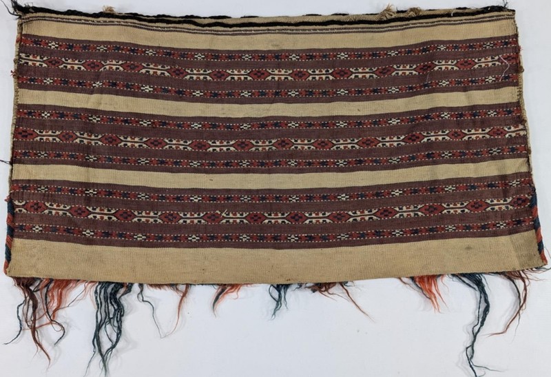 Antique Turkmen Handwoven Tribal Striped Yamut Torba 86x46cm