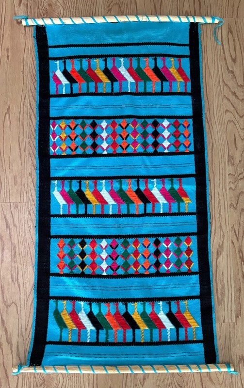 Vintage Guatemalan Woven Bird Wall Hanging