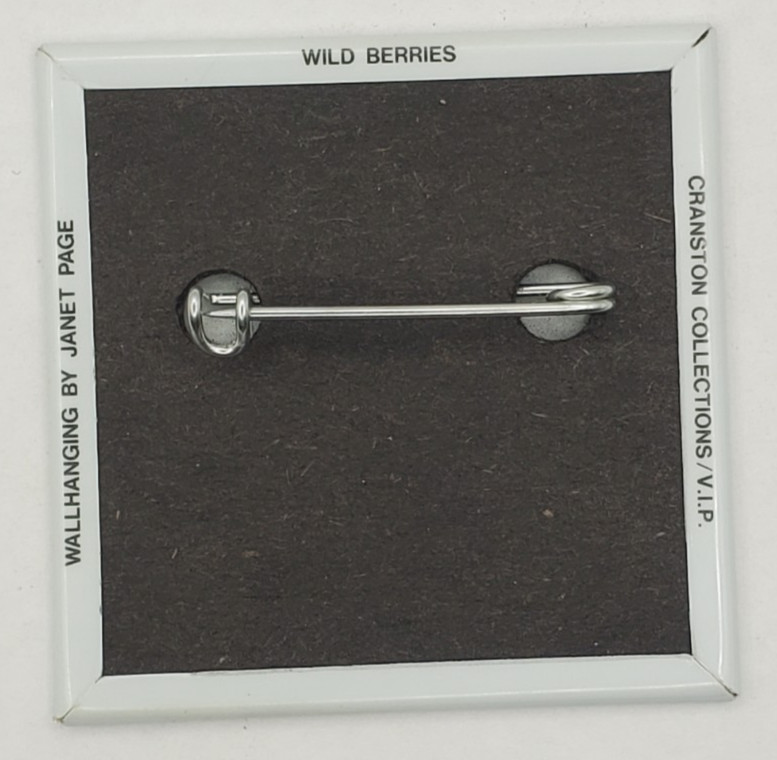 Wild Berries Wallhanging By Janet Page from Cranston Collection Pinback Button gallery