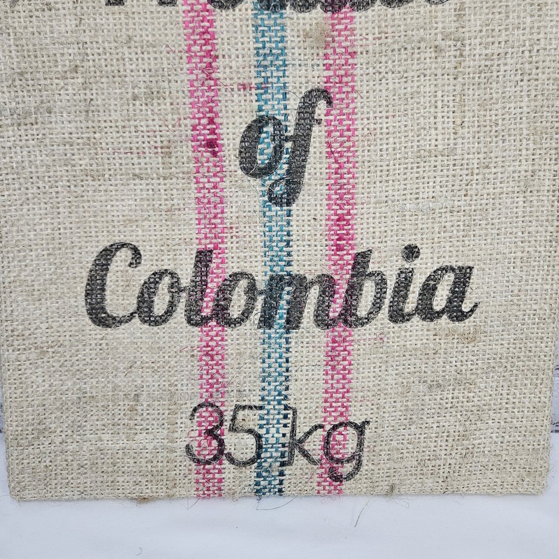 Product Of Colombia Authentic Burlap Sack Wrapped Canvas Wood Framed Art 20x16 gallery