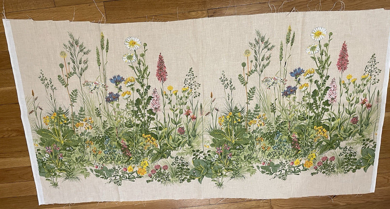 Int’l Printworks Fabric Wallhanging Hortenza- Vintage Retro Mid Century Art Deco