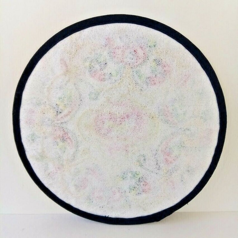 Embroidered Coasters Patches Sturdy Textile Art Ethnic Floral Frameable Circles gallery