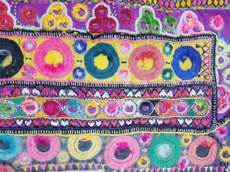 Vintage Traditional Kuchi Banjara Embroidered Neck Panel 48x43cms gallery