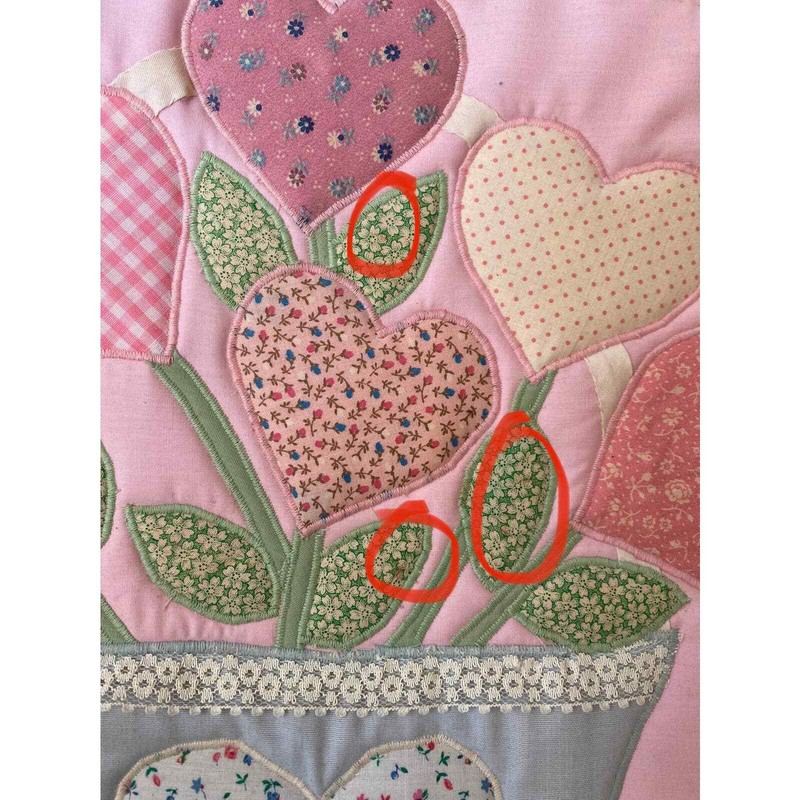 18” Large Embroidered Quilted Wall Hanging gallery