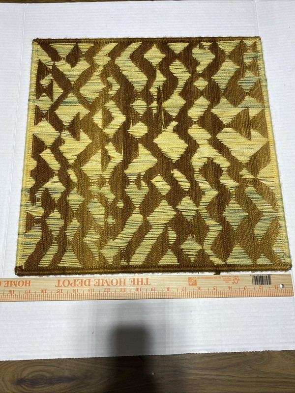 RARE VTG Golden Fall Rhythms Eulalia Lewis Textile Topeka Kansas.Medium: #113