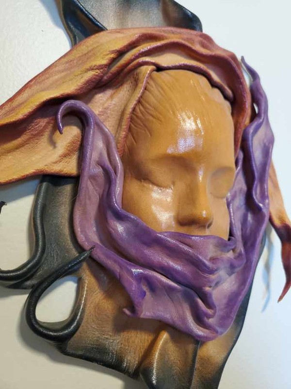 Leather Wall Art- Womens Faces gallery