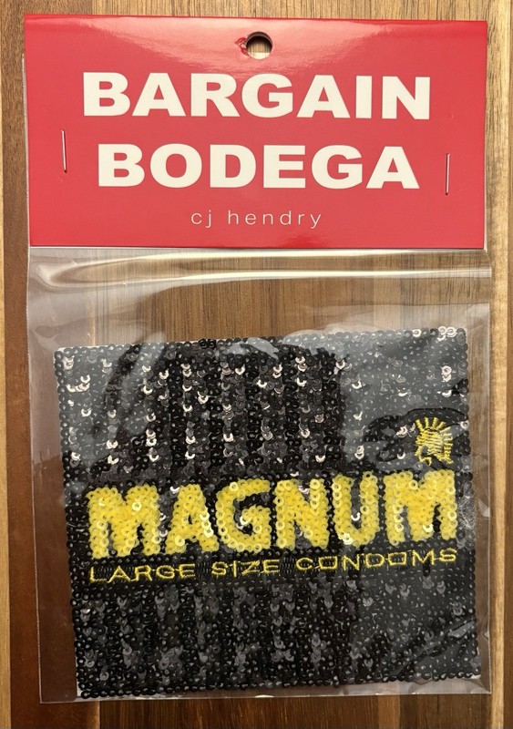 SEALED BRAND NEW CJ Hendry Bargain Bodega LMTD Edition Sequin Patch MAGNUM