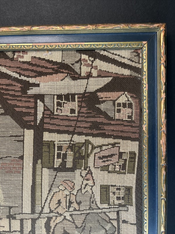 Antique 1920s La France Art Co Jacquard Picture Philadelphia PA gallery