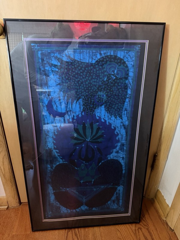 Vintage Owl Wall Art Framed & Matted Beautiful Colors Large gallery