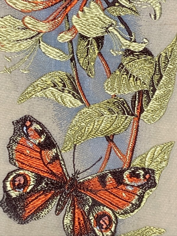 VTG. Cash's of Coventry Woven Silk Pictures Butterflies & Wild Flowers gallery