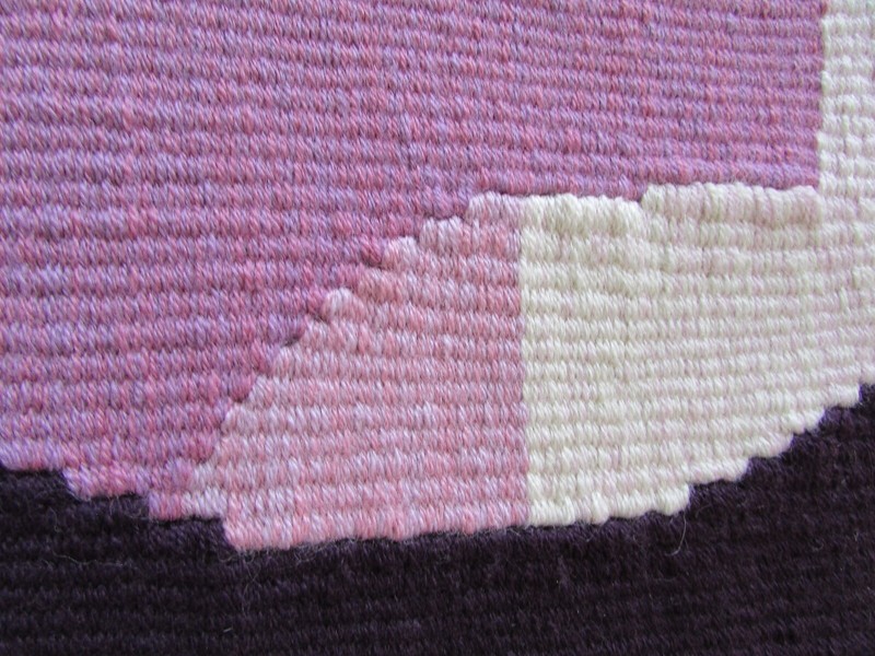 Mid Century Hippie Purple Monument Valley Wool Tapestry Wall Hanging gallery