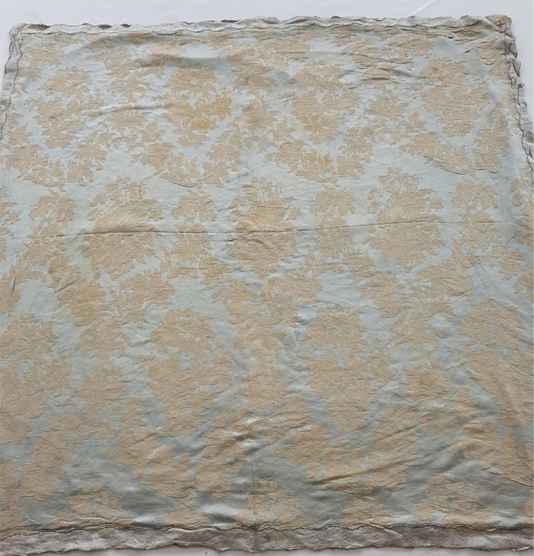 Vintage French Damask Brocade Textile Panel 122x117cms
