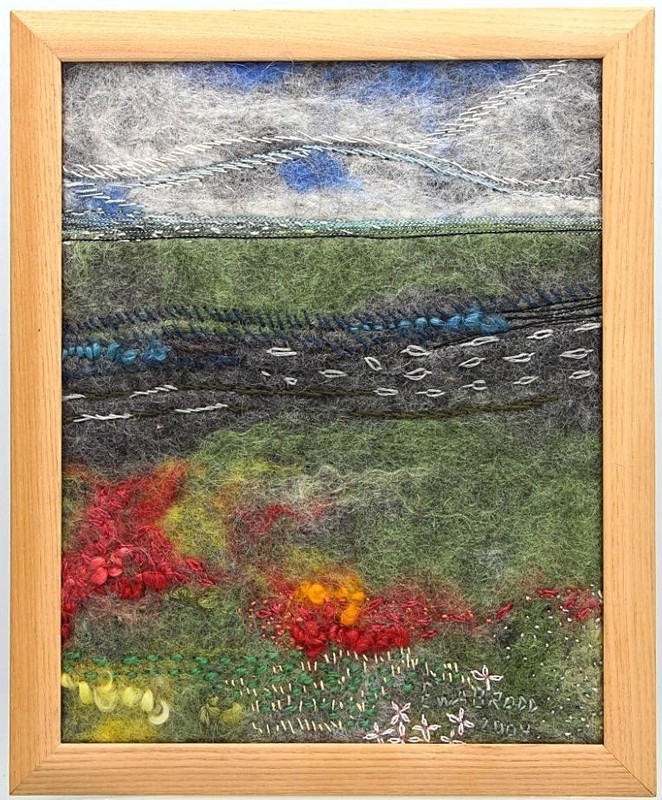 Ewa Brodd SCANDINAVIAN TEXTILE PICTURE Landscape Contemporary 2004 – Swedish